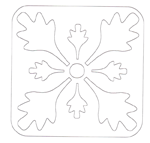 Oak leaves design template