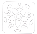 orange blossoms quilt design template