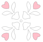hearts and tulips applique quilt templates