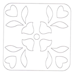 hearts and tulips quilt design template