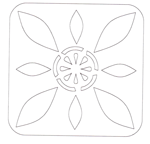 flowering wheel quilt design template