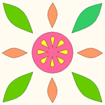 flowering wheel applique quilt templates