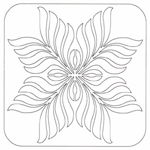 peacock feathers quilt design template