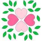 Hearts and leaves applique quilt templates