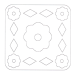 Flowers and diamonds design template
