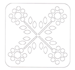 circle rose design quilt template