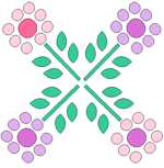 circle rose applique quilt templates
