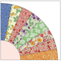 Fan acrylic quilt templates