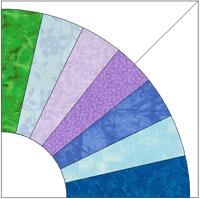 Fan acrylic quilt templates