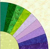 Fan acrylic quilt templates