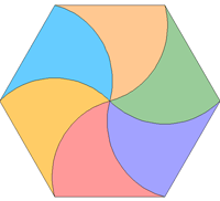 hexagon swirl quilt template