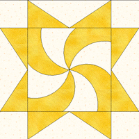 Swirling Star acrylic quilt templates