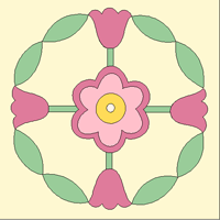 tulip and roses quilt templates