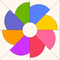Whirling Pinwheel acrylic quilt templates