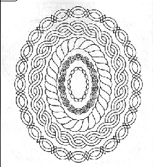 Oval Medley quilting stencil