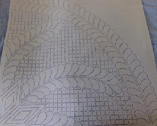 Feather Circle quilting stencil