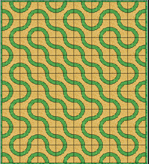 Snake in the Hollow acrylic quilt templates
