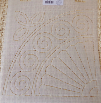 Durham Fan quilting stencil