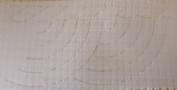 Bishop's fan and rope border quilting stencil