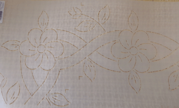 Flower border with corner quilting stencil