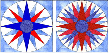 Mariner's Compass acrylic quilt templates